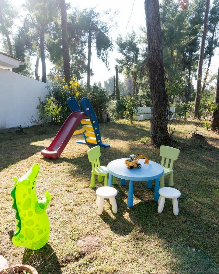 Villa Aurora In Sani With Garden And Pool Exterior photo